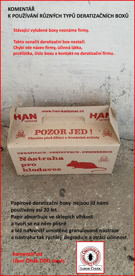 deratizační box chybně